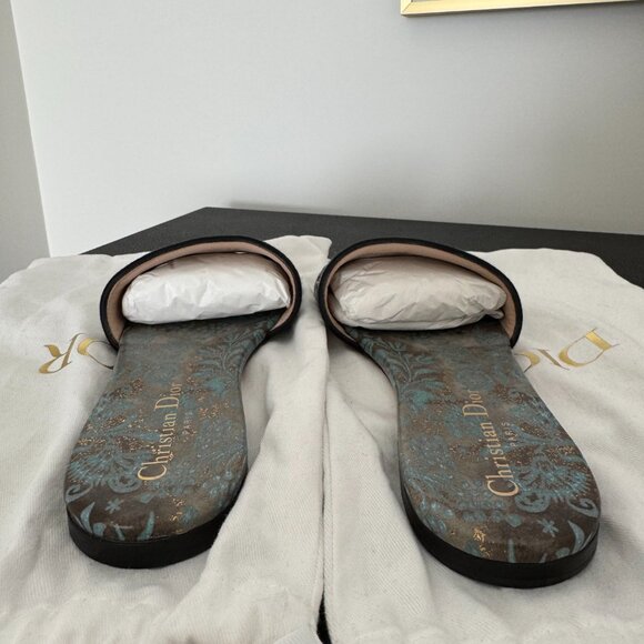 Christian Dior Dway Slide Sandals with Motif Insole